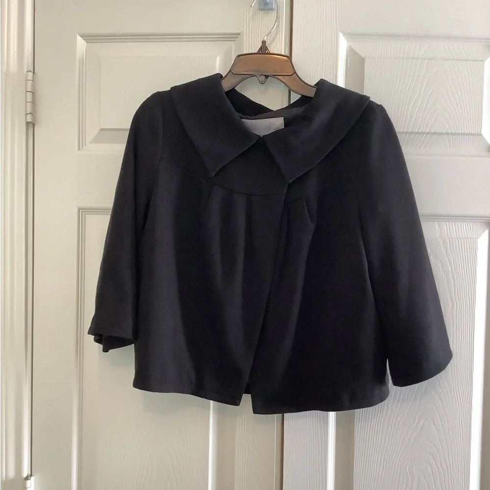 Old Navy Swing Jacket Blazer Suit Dress Black M Three Quarter Sleeve - Picture 7 of 7